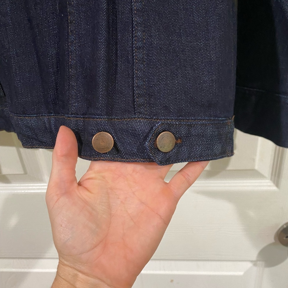Eileen Fisher Dark Blue Jean Jacket - Picture 10 of 13